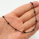 Load image into Gallery viewer, Silver Black Necklace Satellite