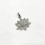 Load image into Gallery viewer, DP192. Diamond Sterling Silver Lotus Pendant