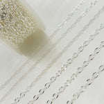 Load image into Gallery viewer, Silver Diamond Cut Oval Cable Link Chain