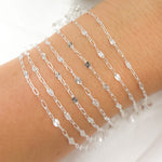 Load image into Gallery viewer, V227SS. Sterling Silver Paperclip and Diamond Cut Marina Link Chain