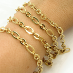 Load image into Gallery viewer, Gold Plated 925 Sterling Silver Short & Long Flat Oval Link Chains