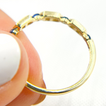 Load image into Gallery viewer, 14K Solid Gold Diamond & Blue Sapphire Ring
