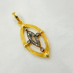 Load image into Gallery viewer, DP202. Diamond Sterling Silver Marquise Shape Pendant
