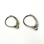 Load image into Gallery viewer, Black Rhodium Sterling Silver Plain Lever Back Ear Wire