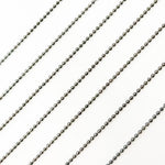 Load image into Gallery viewer, Black Rhodium Sterling Silver Diamond Cut Ball Chain