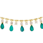 Load image into Gallery viewer, NFL71707EM. 14K Solid Gold Diamond and Gemstone Necklace