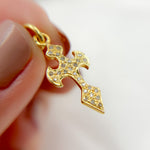 Load image into Gallery viewer, DC440. Diamond Sterling Silver Cross Pendant