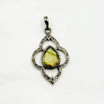 Load image into Gallery viewer, DP245. Diamond Sterling Silver Flower Pendant with Gemstone