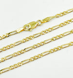 Load image into Gallery viewer, 14K Solid Gold Figaro Chain