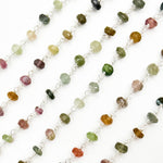 Load image into Gallery viewer, Multi Tourmaline Sterling Silver Wire Chain