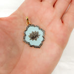 Load image into Gallery viewer, Diamond Sterling Silver Flower Enamel Pendant