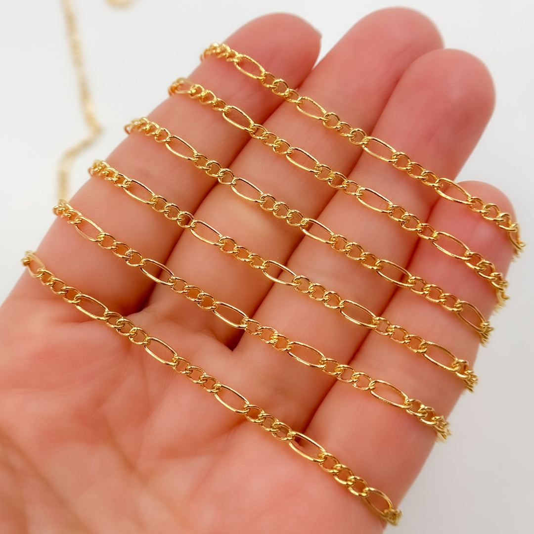 2431CGF. 14K Yellow Gold Filled Figaro Style Chain