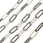 Load image into Gallery viewer, Sterling Silver Diamond Cut Paperclip Chain