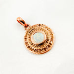 Load image into Gallery viewer, Silver Round Pendant with Gemstone
