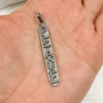 Load image into Gallery viewer, DP340. Diamond & Sterling Silver Long Oval Peace Pendant