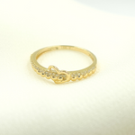 Load image into Gallery viewer, 14K Solid Gold Heart Diamond Ring.