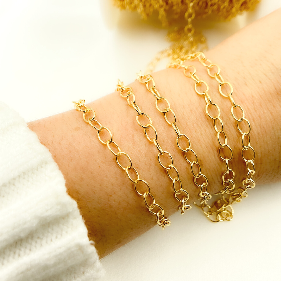 2905GF. 14k Gold Filled Oval Cable Link Chain.