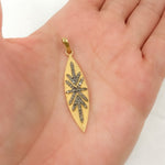 Load image into Gallery viewer, DP332. Diamond Sterling Silver Marquise Shape Star Pendant