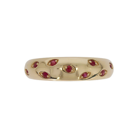 RFZ19693RU. 14K Solid Gold Ruby Ring