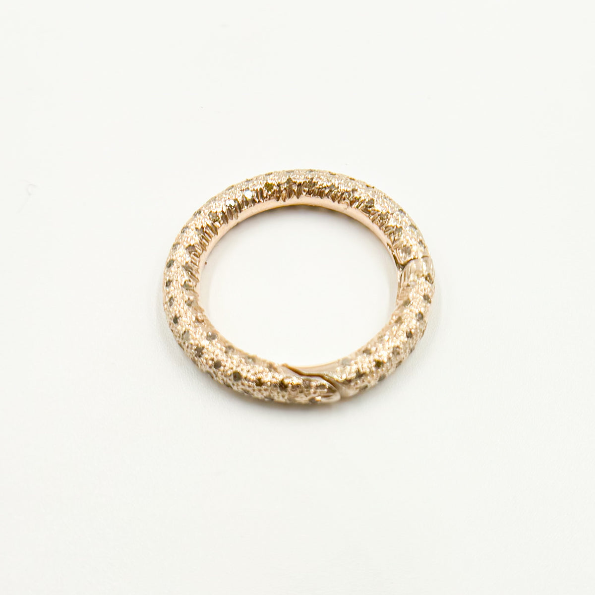 Diamond Sterling Silver Round Snap Clasp