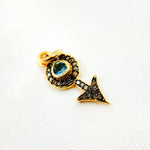 Load image into Gallery viewer, Diamond Silver Arrow Mini Charm with Gemstone