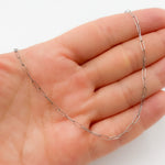 Load image into Gallery viewer, Silver Smooth Paperclip Necklace