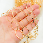 Load image into Gallery viewer, 14k Gold Filled Hammered Oval Link Chain. 674KGF