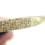 Load image into Gallery viewer, KG92. 14K Solid Gold Bangle with Diamonds