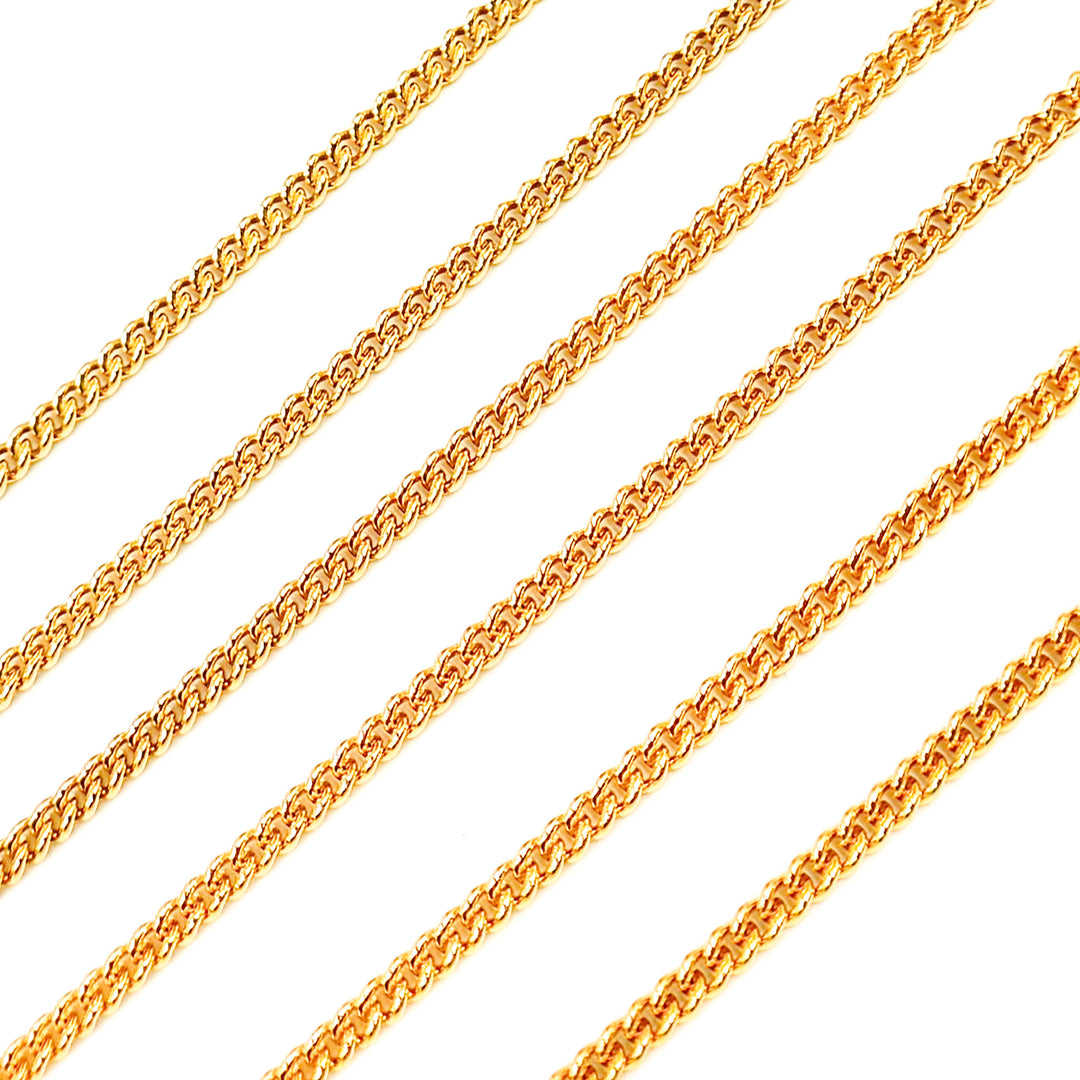 14k Solid Gold Filled Curb Link Chain