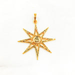 Load image into Gallery viewer, DP401. Diamond Silver Star Pendant with Polki Diamond