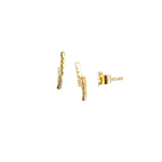 Load image into Gallery viewer, ER415222Y. 14K Solid Gold Diamond Ray