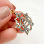 Load image into Gallery viewer, DP277. Diamond Sterling Silver Abstract Flower Pendant