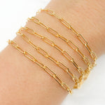 Load image into Gallery viewer, 14K Gold Filled Hammered Paperclip Chain
