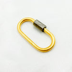 Load image into Gallery viewer, DC604M. Sterling Silver Matte Oval Screw Clasp