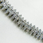 Load image into Gallery viewer, NFT70751. 14K Solid White Gold Diamond Necklace
