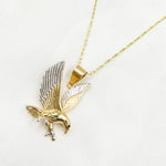 Load image into Gallery viewer, 14K Solid Gold Eagle Bird Charm. GDP675