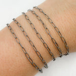 Load image into Gallery viewer, 2505LOX. Oxidized Sterling Silver Hammered Paperclip Chain