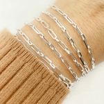 Load image into Gallery viewer, Sterling Silver Diamond Cut Paperclip Link Chains