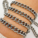 Load image into Gallery viewer, Silver Smooth Curb Chain