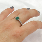 Load image into Gallery viewer, 14k Solid Gold Diamond and Emerald Statement Ring