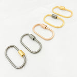 Load image into Gallery viewer, DC605M. Sterling Silver Matte Oval Screw Clasp
