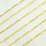 Load image into Gallery viewer, Shop Silver Enamel White Color Cable Chain