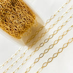 Load image into Gallery viewer, 1370FGF. 14K Yellow Gold Filled Flat Diamond and Round Link Chain