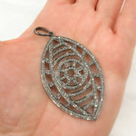 Load image into Gallery viewer, DP047. Diamond & Sterling Silver Leaf Shape Pendant