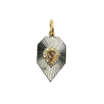 Load image into Gallery viewer, 925 Sterling Silver Black Rhodium with Diamonds Shield Shape Charm. KSG21