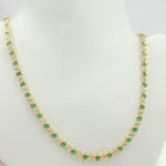 Load image into Gallery viewer, NFM70972EM. 14K Solid Gold Emerald and Diamond Necklace
