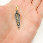Load image into Gallery viewer, DP301. Diamond Sterling Silver Cross Pendant