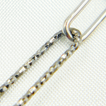 Load image into Gallery viewer, Silver Smooth & Diamond Cut Paperclip Chain