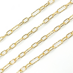 Load image into Gallery viewer, V143GP. Sterling Silver Gold Plated Diamond Cut & 3 Smooth Links Long and Short Chain