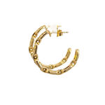 Load image into Gallery viewer, EHC56577. 14k Solid Gold Diamond Chain Hoops